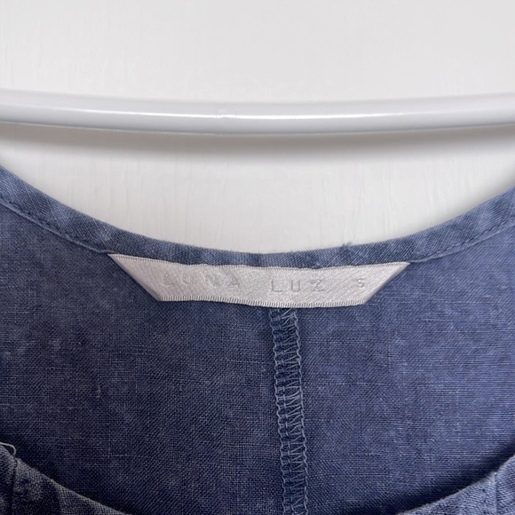 Luna Luz Lagenlook Sleeveless Pocket Washed Linen Dress - Picture 13 of 13